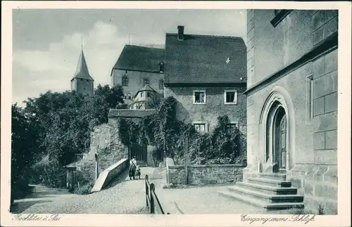 Ansichtskarte Rochlitz Partie am Schloß 1928