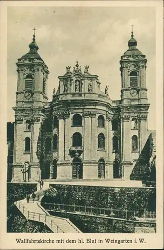 Ansichtskarte Weingarten (Württemberg) Wallfahrtskirche 1922