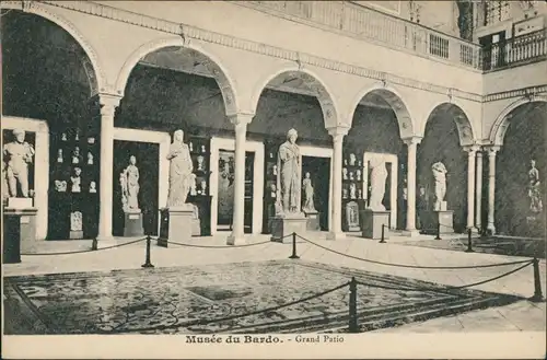 Tunis تونس Musée du Bardo Grand Patio, Skulpturen Museum 1910