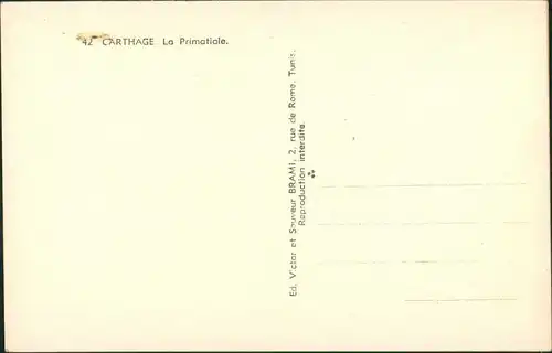 Postcard Karthago CARTHAGE La Primatiale Historische Bauwerke 1950