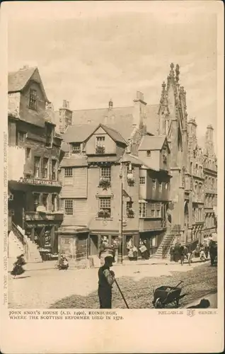 Edinburg Dùn Èideann JOHN KNOX'S HOUSE (A.D. 1490), Hotel & People   1930