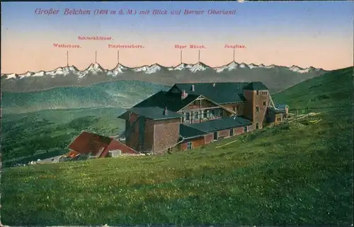 Gebweiler (Guebwiller) Ansicht Großer Belchen höchster Berg Vogesen 1910
