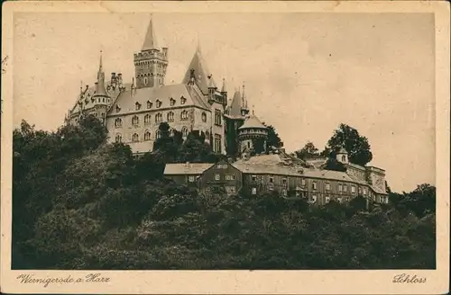 Ansichtskarte Wernigerode Schloss/Feudalmuseum 1930