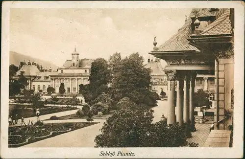 Ansichtskarte Pillnitz Schloss Pillnitz mit Schlossgarten, Gebäude 1925