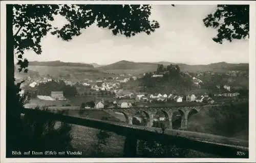 Ansichtskarte Daun Stadt Viadukt 1932