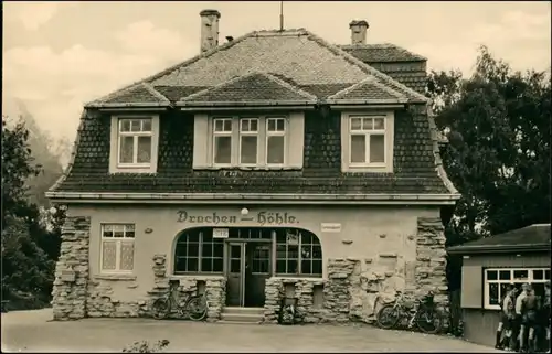 Ansichtskarte Syrau (Vogtland) Drachenhöhle (Syrau) - Eingang 1962