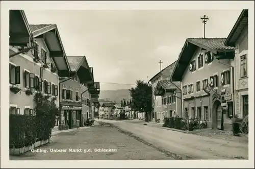 Ansichtskarte Golling an der Salzach Unterer Markt g.d. Schlenken 1928