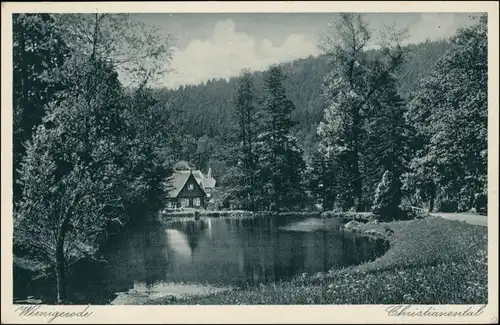 Ansichtskarte Wernigerode Waldgasthaus Christianental 1934