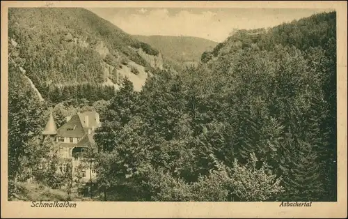 Ansichtskarte Schmalkalden Asbachertal 1922