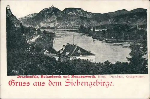 Ansichtskarte Rolandseck-Remagen Gruss aus Siebengebirge - Drachenfels 1905