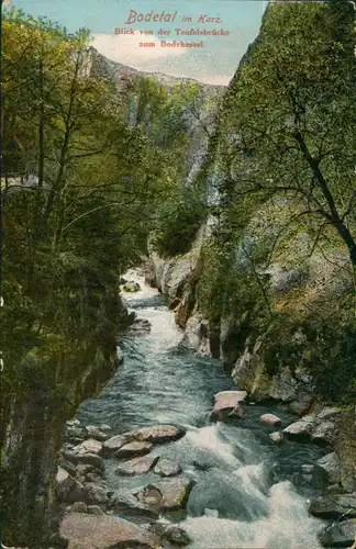 Ansichtskarte Treseburg Bodetal Harz, Bodekessel 1916