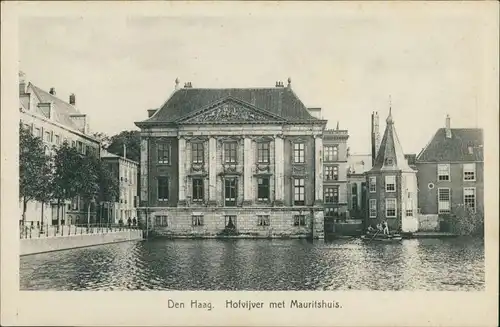 Postkaart Den Haag Den Haag Hofvijver met Mauritius 1928