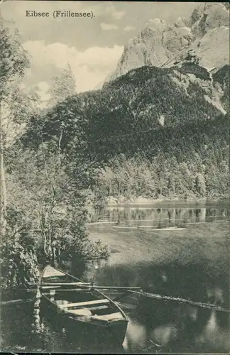 Ansichtskarte Garmisch-Partenkirchen Eibsee, Boot 1917