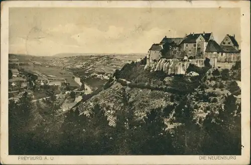 Ansichtskarte Freyburg (Unstrut) Schloss Neuenburg Blick ins Tal 1931