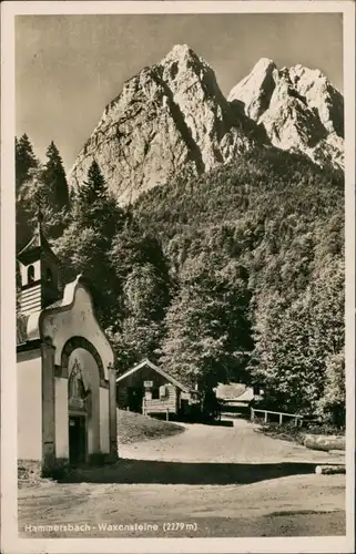 Hammersbach-Grainau Umlandansicht Kirchen Kapelle Blick z.d. Waxensteine 1937