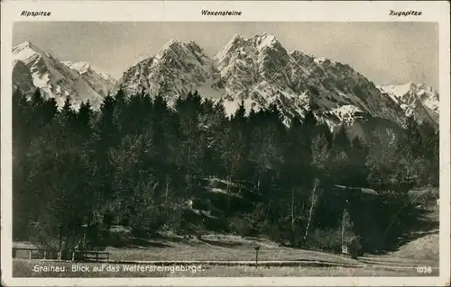 Ansichtskarte Grainau Waxenstein (Wettersteingebirge) Grainau Allgäu 1935