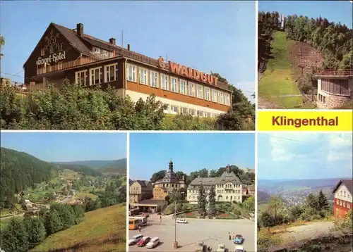 Ansichtskarte Klingenthal Hotel, Mehrbild 1980