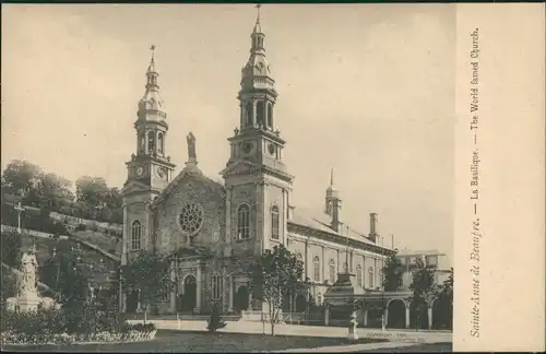 Sainte-Anne-de-Beaupré La Basilique - The World famed Church, Kirche 1910