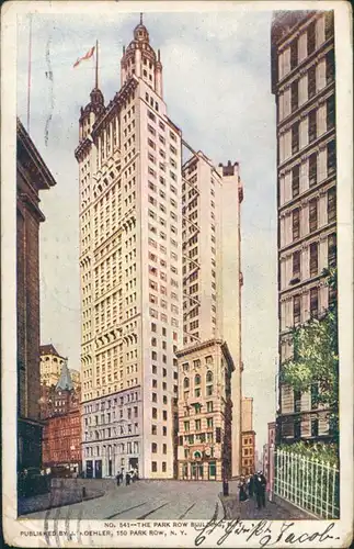Manhattan-New York City The Park Row Building, Street View 1905