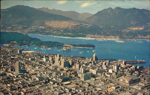 Vancouver Aerial view of the heart of Vancouver, Luftaufnahme 1963