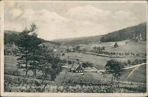 Ansichtskarte Rehefeld-Altenberg (Erzgebirge) Stadtpartie 1928