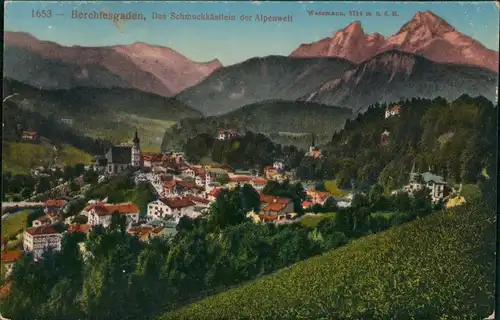 Ansichtskarte Berchtesgaden Stadtpartie 1913