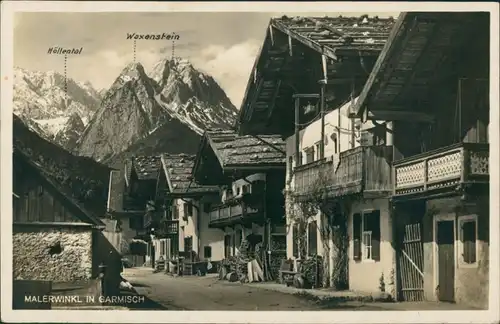 Garmisch-Garmisch-Partenkirchen Straßenpartie - Malerwinkel 1932