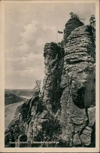 Ansichtskarte Rathen Bastei, Elbtal 1955