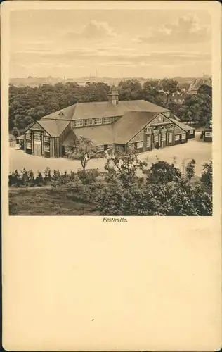 Ansichtskarte Freiberg (Sachsen) Festahalle - Stadt 1912