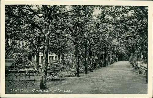 Ansichtskarte Bad Orb Kurhaus mit Terrasse 1932