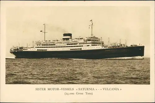 Ansichtskarte  Conulicj Line Trieste Sister Moter Vessels Dampfer 1935