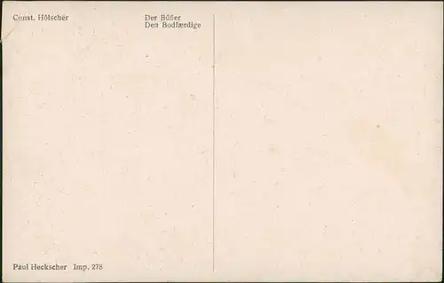 Künstlerkarte "Der Büßer" Künstler Const. Hölscher Art Postcard 1910