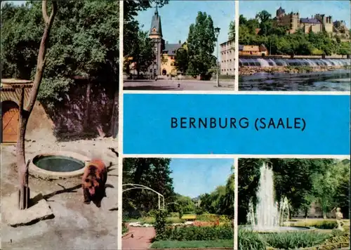 Bernburg (Saale) Bärenzwinger, Kurhaus, Rosengarten, Marx-Engels-Platz 1972/1969