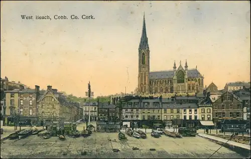 Postcard Cork Corcaigh West Beach - Straße 1911