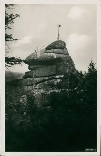 Ansichtskarte Hasserode-Wernigerode Partie am Ottofelsen Fels-Landschaft 1940