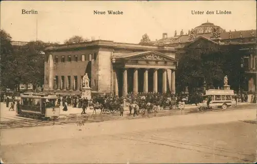 Mitte-Berlin Wachtgebäude Neue Wache Mahnmal Unter den Linden 1914   Bahnpost