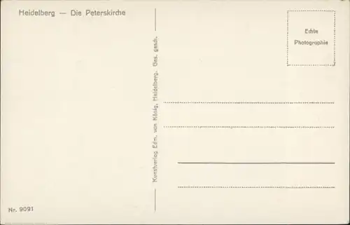 Heidelberg Partie an der Peterskirche, Kirche, Church Postcard 1940