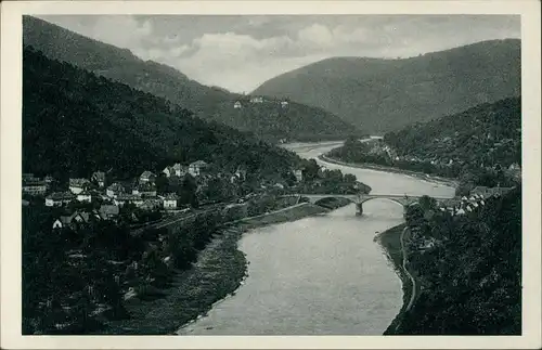 Heidelberg Stadtteilansicht von Schlierbach, Aue und Ziegelhausen 1930