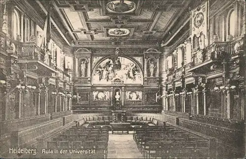 Ansichtskarte Heidelberg Aula in der Universität 1910