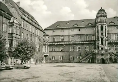 Ansichtskarte Torgau Schlosshof Hartenfels mit Wartburg 311 1972