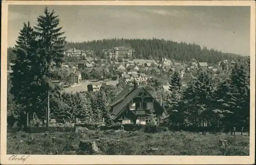 Oberhof (Thüringen) Panorama-Ansicht Thüringer Wald, Stadt-Ansicht 1930
