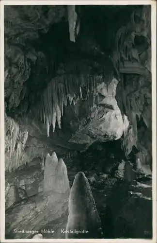 Streitberg-Wiesenttal Streitberger Höhle, Kristallgrotte, Kristalle, Grotte 1952