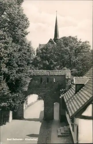 Bad Doberan Strassen Partie am Klostertor Blick Kloster Kirche 1957
