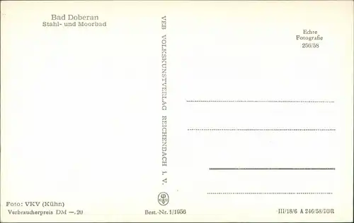 Bad Doberan Stadtteilansicht Stahl- und Moorbad DDR Postkarte 1958