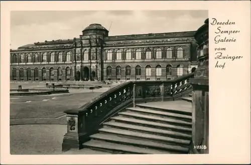 Innere Altstadt-Dresden Semper Galerie vom Zwinger Zwingerhof DDR Postkarte 1956