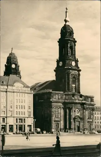 Innere Altstadt-Dresden Kreuzkirche Kirche Church, DDR Postkarte 1965