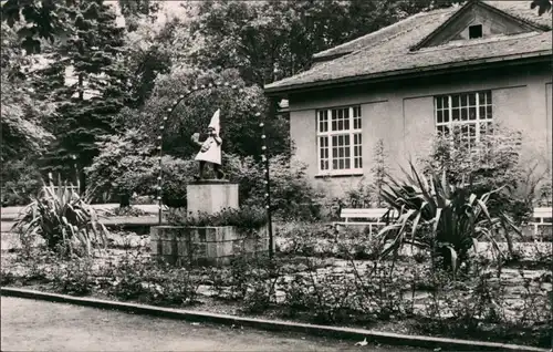 Bad Dürrenberg Stadtteilansicht Trinkmännchen a.d. Trinkhalle DDR Postkarte 1963