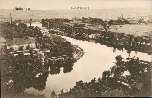 Ansichtskarte Rathenow Weinberg - Fabrikanlagen 1916