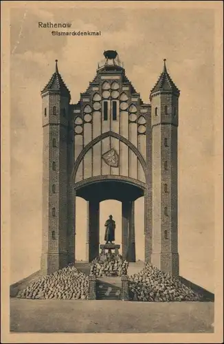 Ansichtskarte Rathenow Bismarckdenkmal 1922