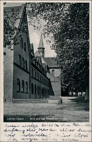 Ansichtskarte Kloster Lehnin Partie am Kloster und Kirche 1940